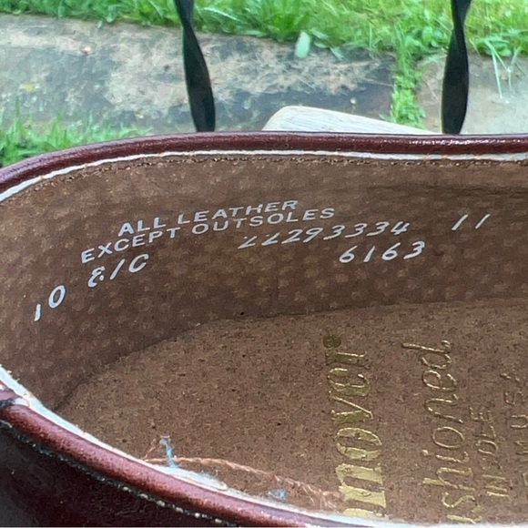 Rare Vintage Hanover Sz 10E/C Scotch Grain Plain Toe Calfskin Blucher Brown - Picture 11 of 11